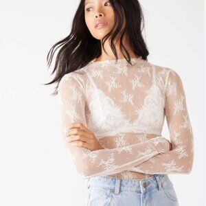 Free People Lady Lux Layering Top Evening Creme